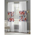 thumbnail image 4 of Blue Red 4th of July Sheer Curtains 108 Inch Length 2 Panels Set for Living Room/Bedroom, Independence Day Flowers Red Blue Curtain Sheers Drapes Rod Pocket Curtains Window Treatment Set 52''x108''x2, 4 of 7