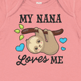 thumbnail image 4 of Inktastic My Nana Loves Me with Sloth and Hearts Boys or Girls Baby Bodysuit, 4 of 5