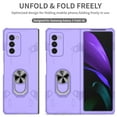 thumbnail image 6 of Galaxy Z Fold 2 Case with 360°Rotate Ring Holder, Allytech Premium Hard PC Scratch Resistant Anti-Drop Viewing Kickstand Folio Foldable Cover for Samsung Galaxy Z Fold 2 5G(2020), Purple, 6 of 10