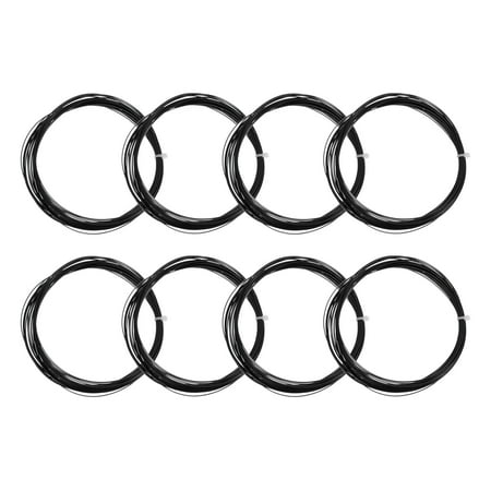 Uxcell 10M 0.75mm High Elastic Nylon Badminton Racket String Racquet Line  Black 8 Pack
