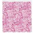 thumbnail image 2 of Ambesonne Botanic Shower Curtain, Vintage Floral Pattern Art, 69"Wx84"L, Hot Pink, 2 of 4