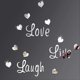 thumbnail image 1 of DIY Sticker, Love Live Laugh Heart 3D Mirror Wall Stickers Home Decoration 24 Pieces/Set Color: Silver, 1 of 4