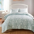 thumbnail image 4 of Greenland Home Coastal Paradise Matelasse Coverlet Set, Marina Seafoam, 3-Piece Full/Queen, 4 of 6