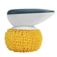 thumbnail image 1 of Pan Scourer Brush Dish Washing Brush Cookware Scrubber Kitchen Cleaning Scrubbing Tool, Blue Yellow, 1 of 8