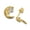 Colorname Misc: Yellow Gold, variant on 14k Yellow Gold Star Shaped CZ Crescent Celestial Moon Screw Back Earrings (8mm X 10mm) (Yellow Gold) Stud Earring for W
