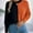 Orange, variant on Loose Half Turtleneck Sweater Women Long-Sleeve French Knit Pullover Soft Wool Sweater