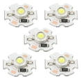 thumbnail image 1 of Uxcell 3W 280lm 6000-6500K 20mm 5VDC COB LED Light Chip Beads Bombilla de Ahorro de Energía Blanca 5 Paquete, 1 of 5
