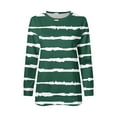 thumbnail image 4 of Long Sleeve Shirts Women Color Block Casual Crewneck Tops Stripe Tshirt Basic Tee Fall Fashion Clothes Outfits, 4 of 4