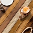 thumbnail image 3 of Farmhouse Yellow Brown Table Runner - 90 Inch Long Vintage Wooden Striped Cotton and Linen Blended Dress Scarves Farmhouse Table Runner for Kitchen Dining, Coffee Table, 13" x 90", 3 of 8