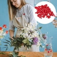 thumbnail image 3 of Shisuyan Fausses Perles Rouges 125 Pcs 1.2 Po pour Projets d'Artisanat Fabrication de Bijoux, 3 of 8