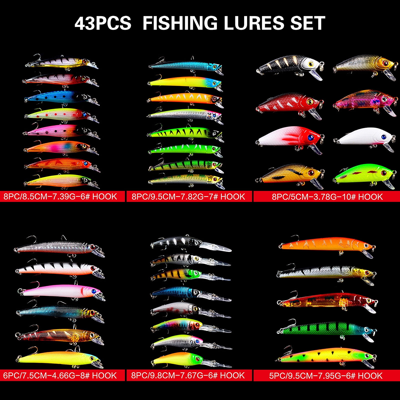 Cranbait Fishing Lures Set Artificial Hard Bait Bionic Fishing Lure Minnow Bait Swimbait Crankbait Lures