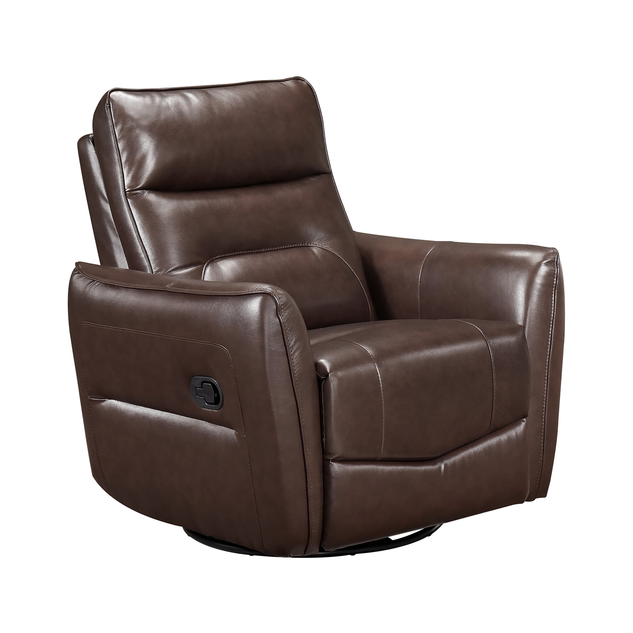 OakvillePark Pinebrae Leather Match Swivel Glider Reclining Chair, Brown
