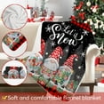 thumbnail image 3 of Christmas Blanket, Red Gnomes Christmas Throw Blanket, Xmas Home Decor, Soft Flannel Throw Blankets 50x60, 3 of 6