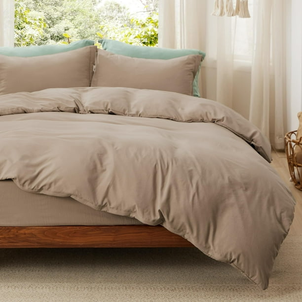 Juego de cama Bedsure, funda de edredón tamaño king con sábana bajera