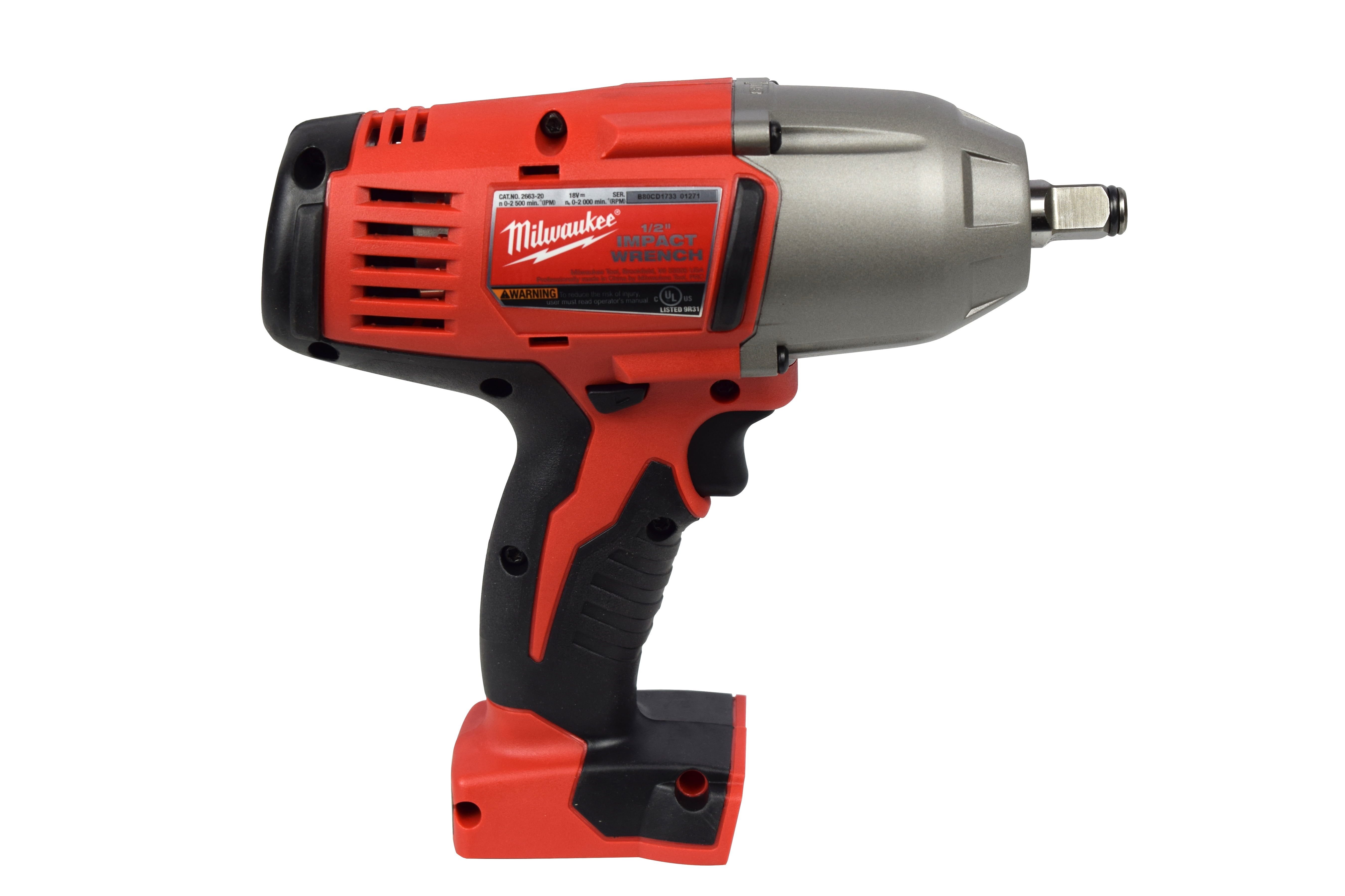 1 48-11-1850 5.0 Battery Details about   Milwaukee M18 2663-20 1/2" Impact Wrench, 