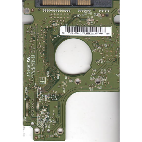 WD6400BEVT-60A0RT0, 2061-771672-001 AE, WD SATA 2.5 PCB