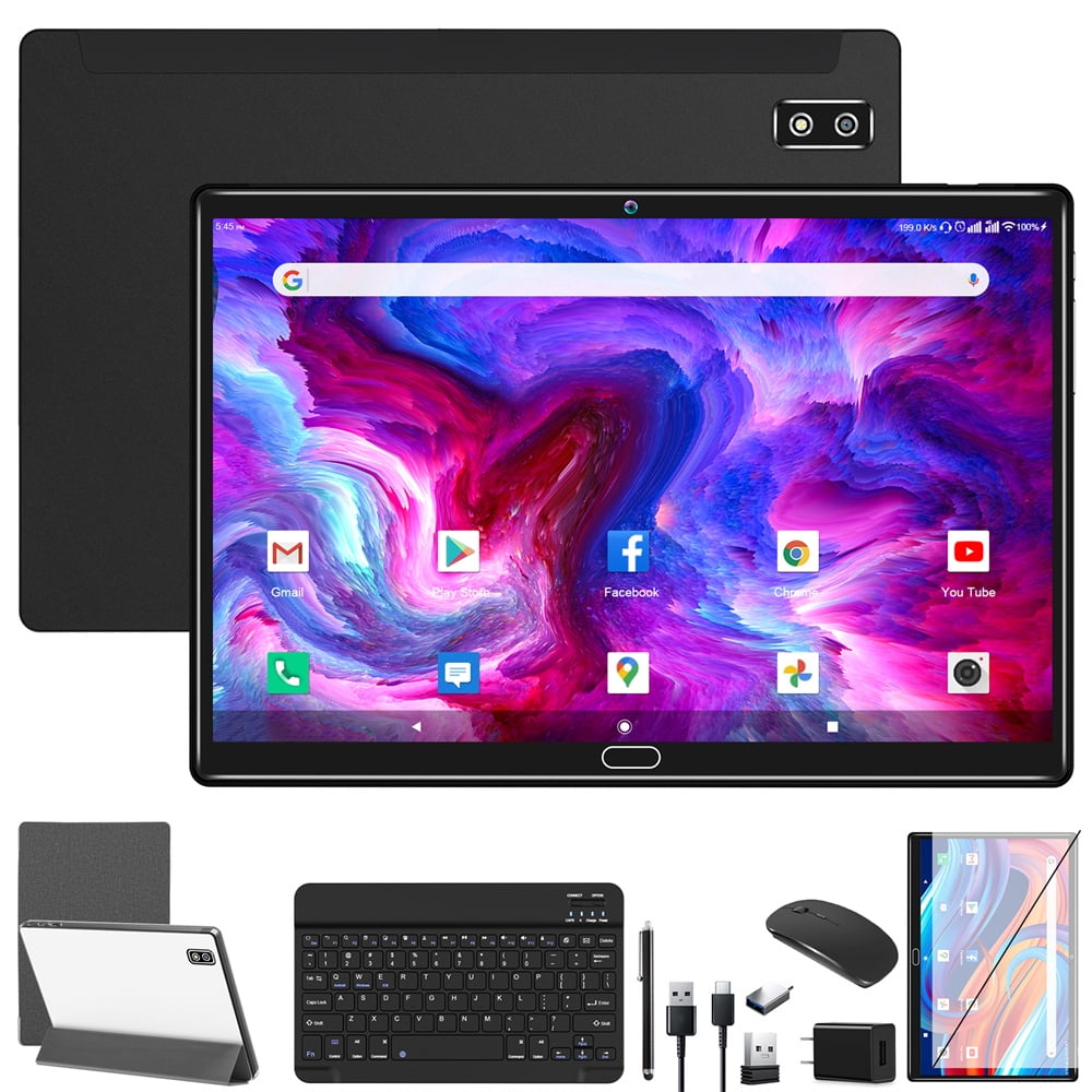 2024 Newest Android 13 Tablet with Keyboard, 10.1 inch Tablet,4 + 64GB Storage, Octa-Core, Android Tablet
