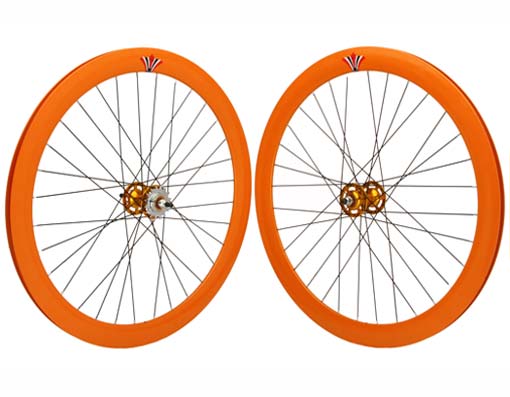 Orange bike wheels Clearance