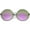 Black / Purple-Green Mirror, variant on sunglassLA Female Oversize Metal Frame Slim Temple Colored Mirror Lens Hexagon Sunglasses 63mm (Silver / Silver Mirror) - 63mm