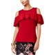 thumbnail image 2 of Blusa de punto Thalia Sodi con hombros descubiertos rojo XS, 2 of 2