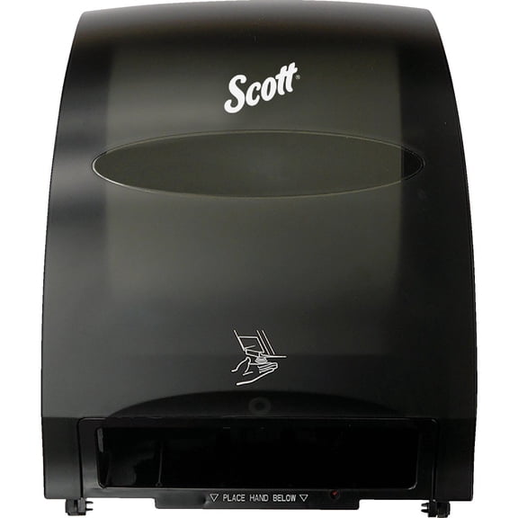 Essential 12.7 in. x 9.57 in. x 15.76 in. Electronic Hard Roll Towel Dispenser - Black (1/Carton)