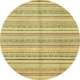 thumbnail image 1 of Ahgly Company Indoor Round Abstract Chrome Gold Yellow Abstract Area Rugs, 6' Round, 1 of 6
