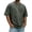 Army Green, variant on WIZUTIZ Men's Casual Top Corduroy Solid Color Round Neck Short Sleeve Loose Fit Soft Comfortable Fabric Summer Sports