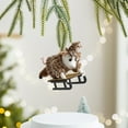 thumbnail image 5 of JeashCHAT Christmas Felt Animal Ornaments, Christmas Tree Decorations Cute Plush Animal Figurine Hanging Pendant Christmas Tree Ornaments Xmas Gifts, 5 of 6