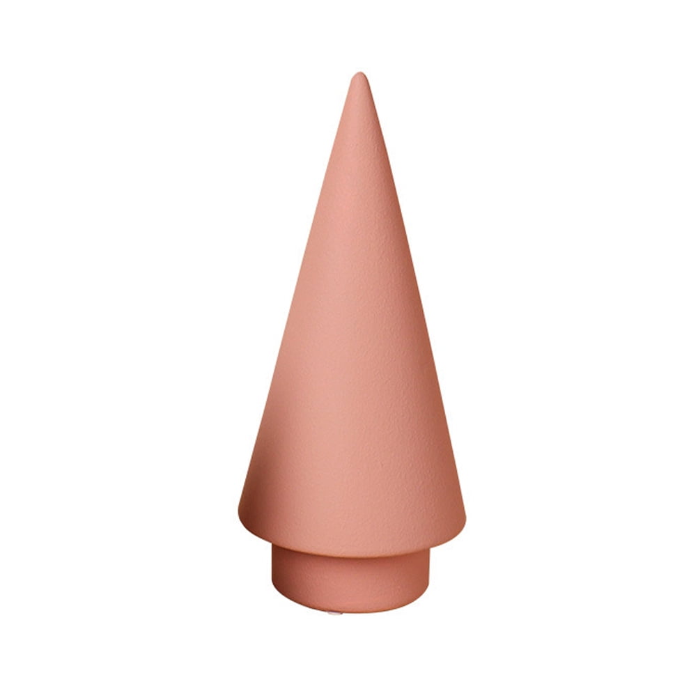 1Pc Christmas Tree Adorn Ceramic Christmas Tree Ornament Home Desk Decor (Pink)
