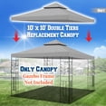 thumbnail image 2 of Sunrise Umbrella 10' x 10' Gray Outdoor Canopy, Blocks 95% UV Rays, 2 of 10