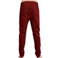 thumbnail image 3 of J. METHOD Men’s Joggers Pants Casual Lightweight Comfy Harem Slim Fit Adjustable Elastic Waist Pockets Sweatpants NEMP08 Burgundy 2XL, 3 of 6