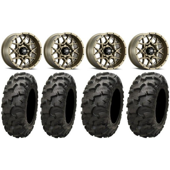 ITP Hurricane 14" Wheels Bronze 28" Blackwater Tires Can-Am Commander Maverick Renegade Outlander Defender