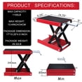 thumbnail image 2 of 1100LB 9" Red Wide Deck Motorcycle Center Scissor Lift Jack Hoist Stand Bikes ATV, 2 of 5