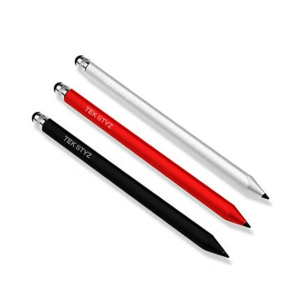 PRO Capacitive Resistive Stylus Universal 2 in 1 Compatible with Samsung Galaxy Tab S7/S7 /S6/Lite/S5e/Plus High Sensitivity & Precision 3 Pack! (BLACK SILVER RED)