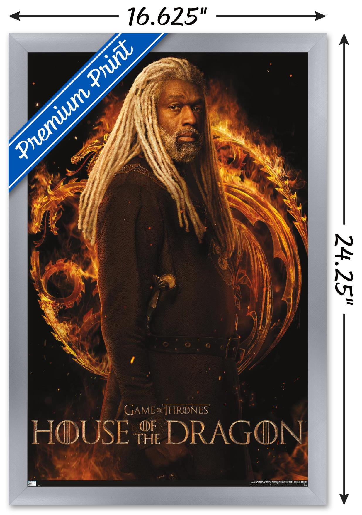 House of the Dragon - Corlys One Sheet Wall Poster, 14.725" x 22.375" Framed