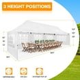 thumbnail image 2 of COBIZI 10x30 Pop-up Canopy Outdoor Wedding Party Tent Patio Gazebo Commercial Canopy Tent with Sidewalls White, 2 of 14