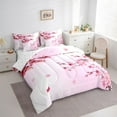 thumbnail image 3 of Homewish Pink Sakura 7-Piece Twin Bedding Sets,Japanese Cherry Blossom Bedding Comforter Set,Rustic Flower Sheet Sets For Girl,Super Cozy Room Decor, 3 of 8