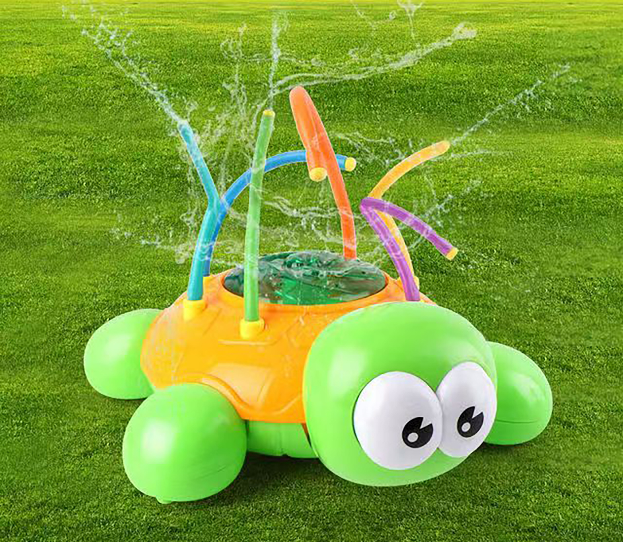 2CFun Sprinkler Toy for kids Water Fun Splash Play Toy Children Spinning Spray Turtle Outdoor Toys for Yard gift for Toddlers Boys Girls - image 2 of 6