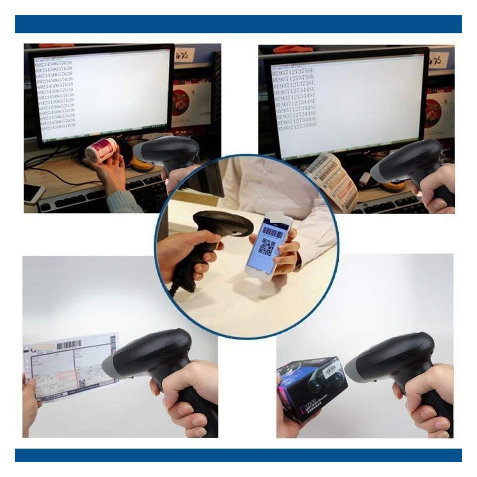 M4 Wired USB 2D QR Bar Code Scanner PDF417 Code Scanner Reader Mobile Payment 2D Wired Barcode Scanner USB Reader ,Easy to Operate