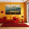 thumbnail image 3 of Montañas en la niebla patrón impreso lienzo pintura murales de pared para sala de estar hogar sin marco 3 paneles Eigraketly JJ12346-01, 3 of 6