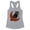 Heather Grey, variant on Vintage Halloween Owl Tank Top Fitted Racerback Women's Large White
