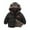 Black, variant on Reversible Boys Hooded Jacket With Bear Ears Warm Thickened Winter Coat For Kids Double Wearable Outerwear