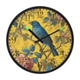 thumbnail image 2 of Voice Activated Clock with Glow Light 12 Inch Large Silent Wall Clock Battery Operated for Home Decor Bluebird Surrounded by Flowers, 2 of 8