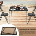 thumbnail image 4 of MY 5-Piece Folding Table and Chair Set \u2013 Portable Square Table with 4 Padded Chairs, Space-Saving Dining or Card Game Set for Home, Indoor and Outdoor, No Assembly Required, Black, 4 of 10