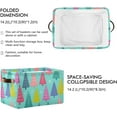 thumbnail image 3 of Coolnut 1PCS Colorful Christmas Trees Large Collapsible Storage Bins,Canvas Fabric Foldable Storage Bins with Handles Open Home Storage Bins Boxes Toy Storage Basket Home Decor, 3 of 7