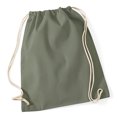 thumbnail image 1 of Westford Mill - Mochila saco o de cuerdas de algodón Modelo Gymsac Deporte/Gimnasio (12 litros) (Paquete de 2) (Oliva), 1 of 1