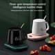 thumbnail image 3 of Calentador eléctrico Ounissouiy para tazas de té y café posavasos de calefacción Blanco, 3 of 6