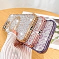 thumbnail image 6 of for iPhone 14 Pro Max Case,Compatible with MagSafe Cheetah Print Plating Camera Protection Clear Phone Case,  Glitter Leopard Print for Women Girls Phone Case 6.7"-Purple, 6 of 13