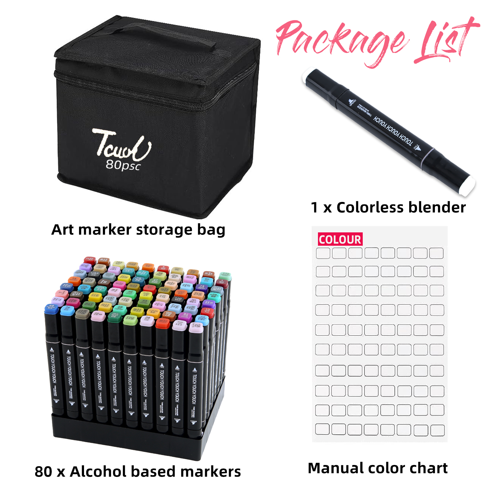 Fabulas 80-Color Dual Tip Alcohol Markers photo 6