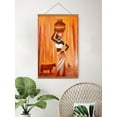 thumbnail image 2 of Awkward Styles Wooden magnetic poster Hanger Frame - African Woman Folk Canvas Photo Picture Poster Artwork Print for Framing Hanging Kit Wooden Poster Hanger Dowel, 2 of 4